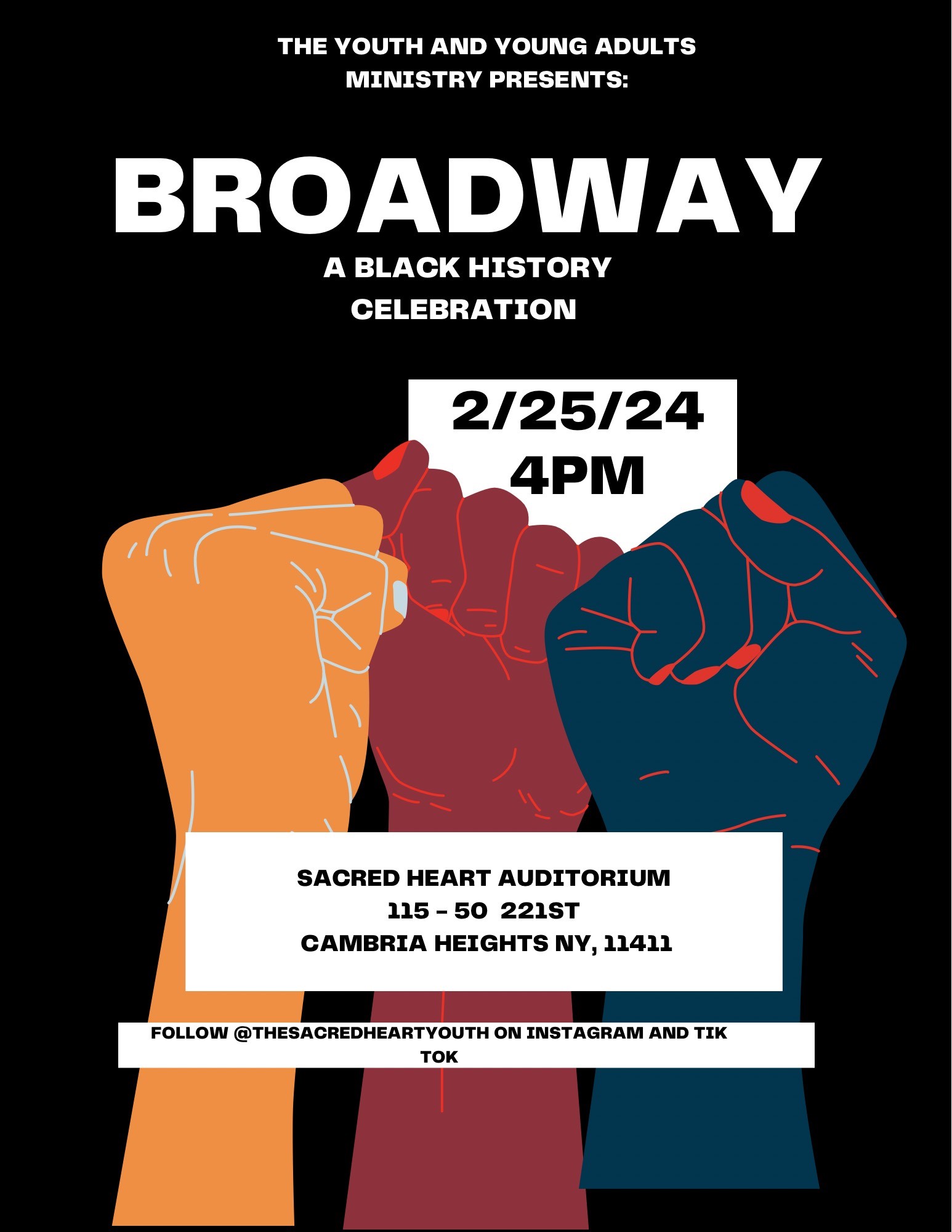 Sacred HeartCambria Heights Presents BROADWAY! A Black History Month